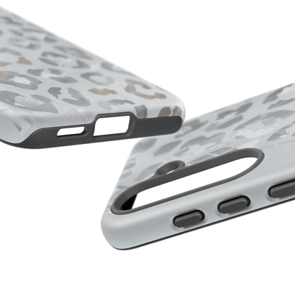 Silver Leopard Tough Phone Case