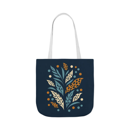 Boho Leaves Canvas Tote Bag, Great for Shopping, Beach Days, Gifts, Festivals, and Everyday Use