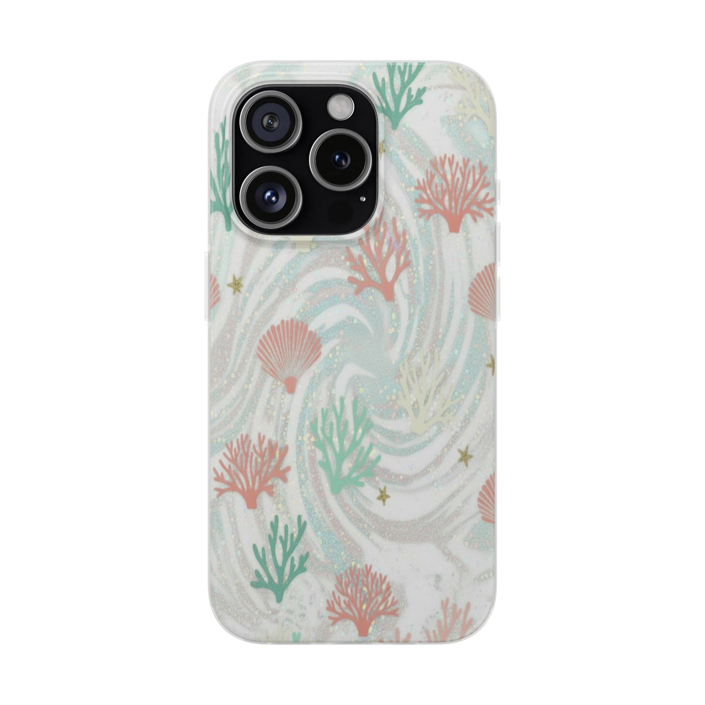 Pastel Seashell Phone Case — Coral Reef Wave iPhone Cover