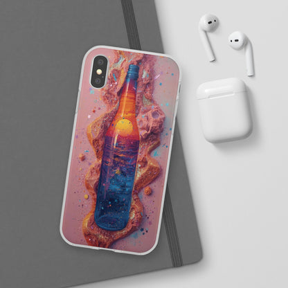 Phone Case — Surreal Sunset Bottle Art Flexible Protective Cover