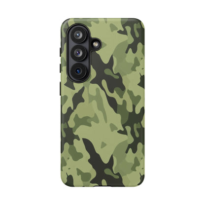 Camo Tough Phone Case — Military Green Protective iPhone Cover