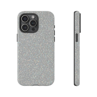 Glitter Silver Tough Phone Case — Sparkling Protective Phone Case