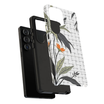 Floral Woven Tough Phone Case — Protective Botanical iPhone Cover