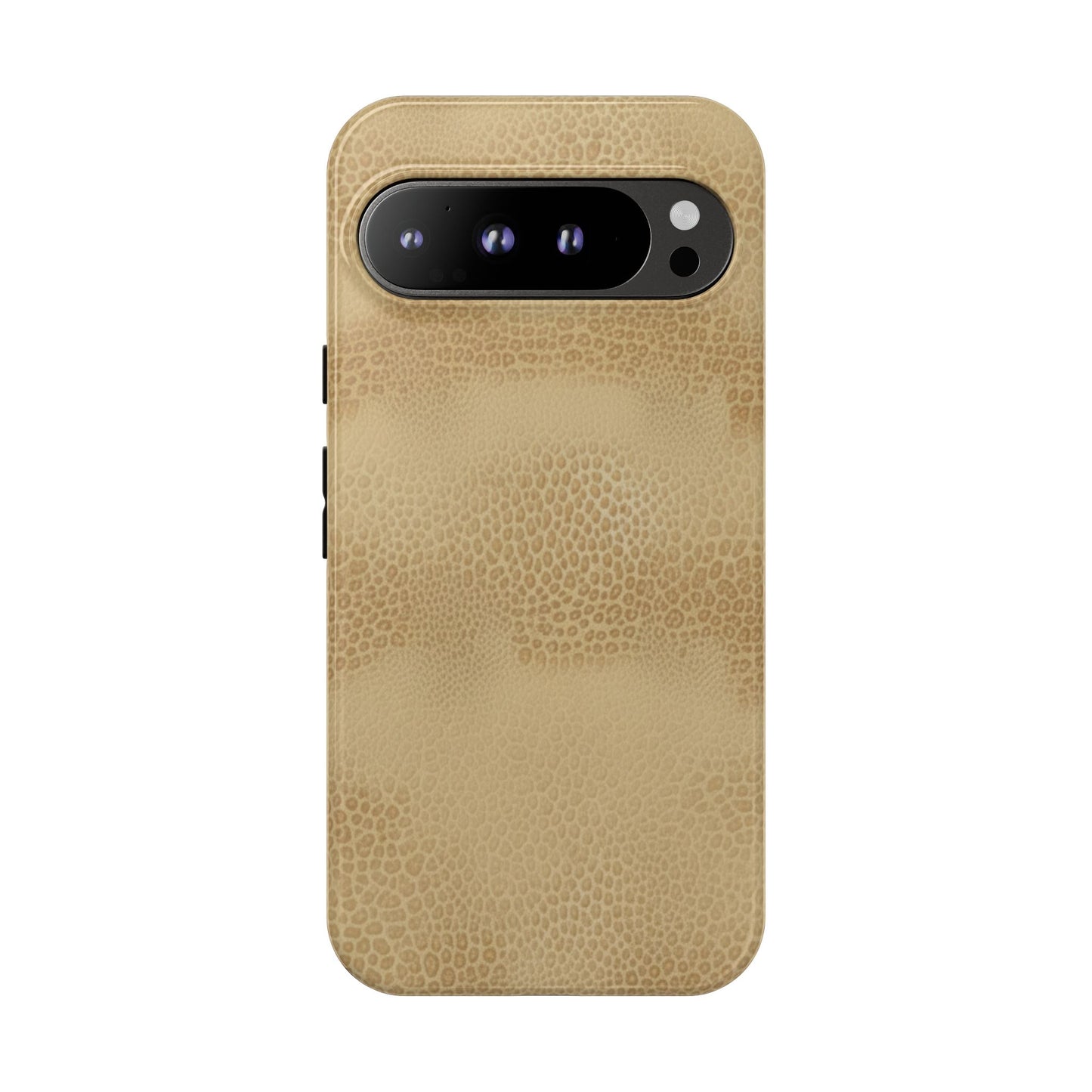 Tan Distressed Leather Texture Phone Case — Rugged Protective iPhone Cover