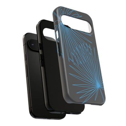 Blue Dandelion Burst Tough Phone Case — Protective Floral iPhone Cover