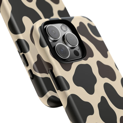 Cow Print Phone Case — Black & Cream Protective  Case