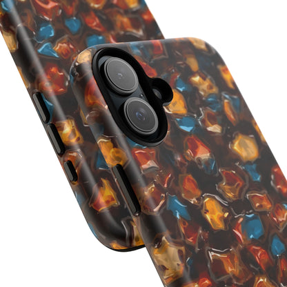 Phone Case - Amber Tortoiseshell Mosaic Protective Cover