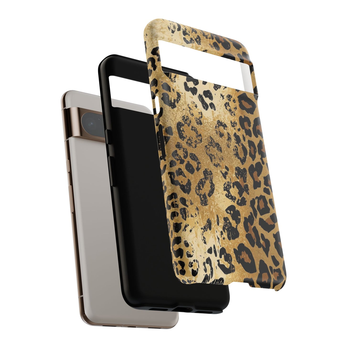 Leopard Print Tough Phone Case — Durable Protective iPhone Cover
