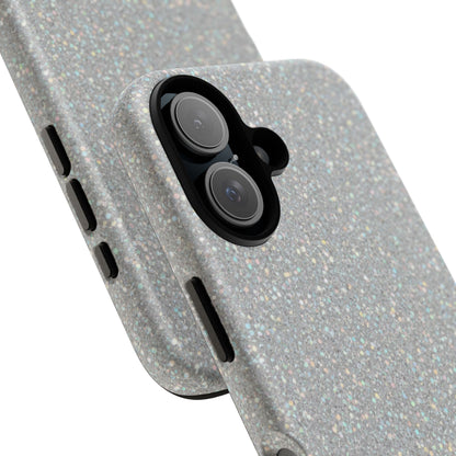 Glitter Silver Tough Phone Case — Sparkling Protective Phone Case