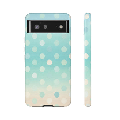 Abstract Palm Tough Phone Case — Minimal Coastal Blue Protective Cover