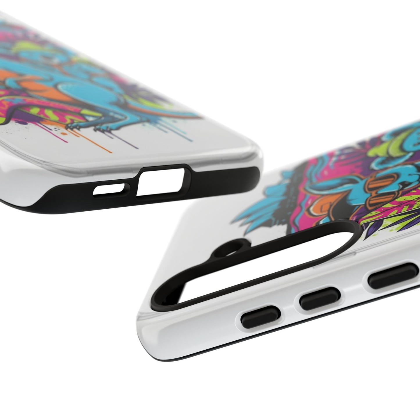 Kangaroo & Koala Surf Phone Case — Retro Neon Beach Art Tough Case