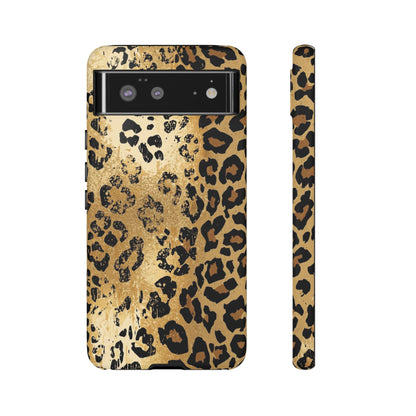 Leopard Print Tough Phone Case — Durable Protective iPhone Cover