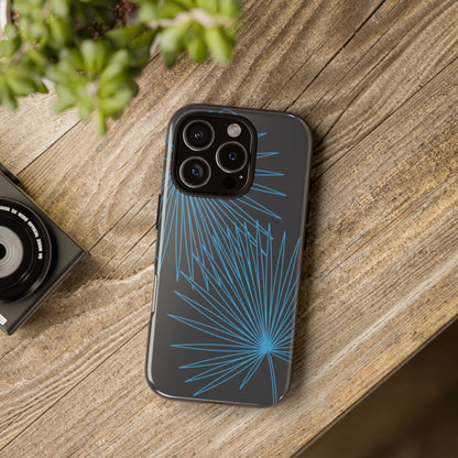 Blue Dandelion Burst Tough Phone Case — Protective Floral iPhone Cover
