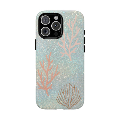 Seafoam Sparkle Phone Case – Coral & Seashell Tough Case