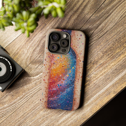 Galaxy Bottle Tough Phone Case — Colorful Nebula Splash iPhone Cover