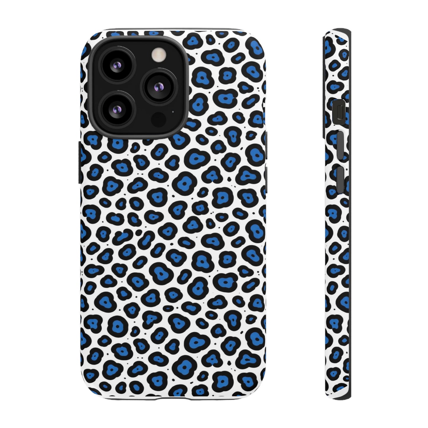 Blue Leopard Print Phone Case – Tough Protective Cover