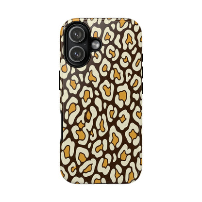 Leopard Print Tough Phone Case — Durable Protective iPhone Cover