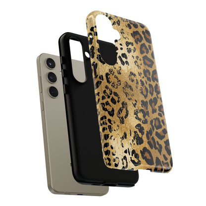 Leopard Print Tough Phone Case — Durable Protective iPhone Cover