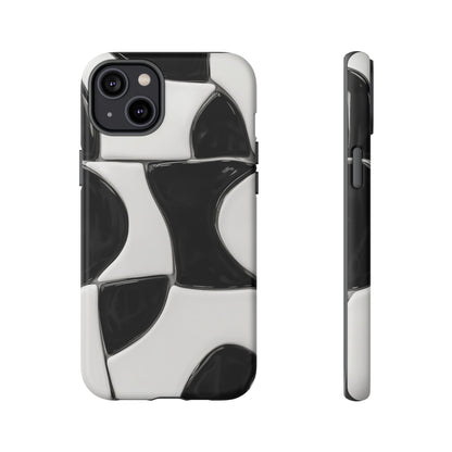 Black & White Abstract Pattern Tough Phone Case
