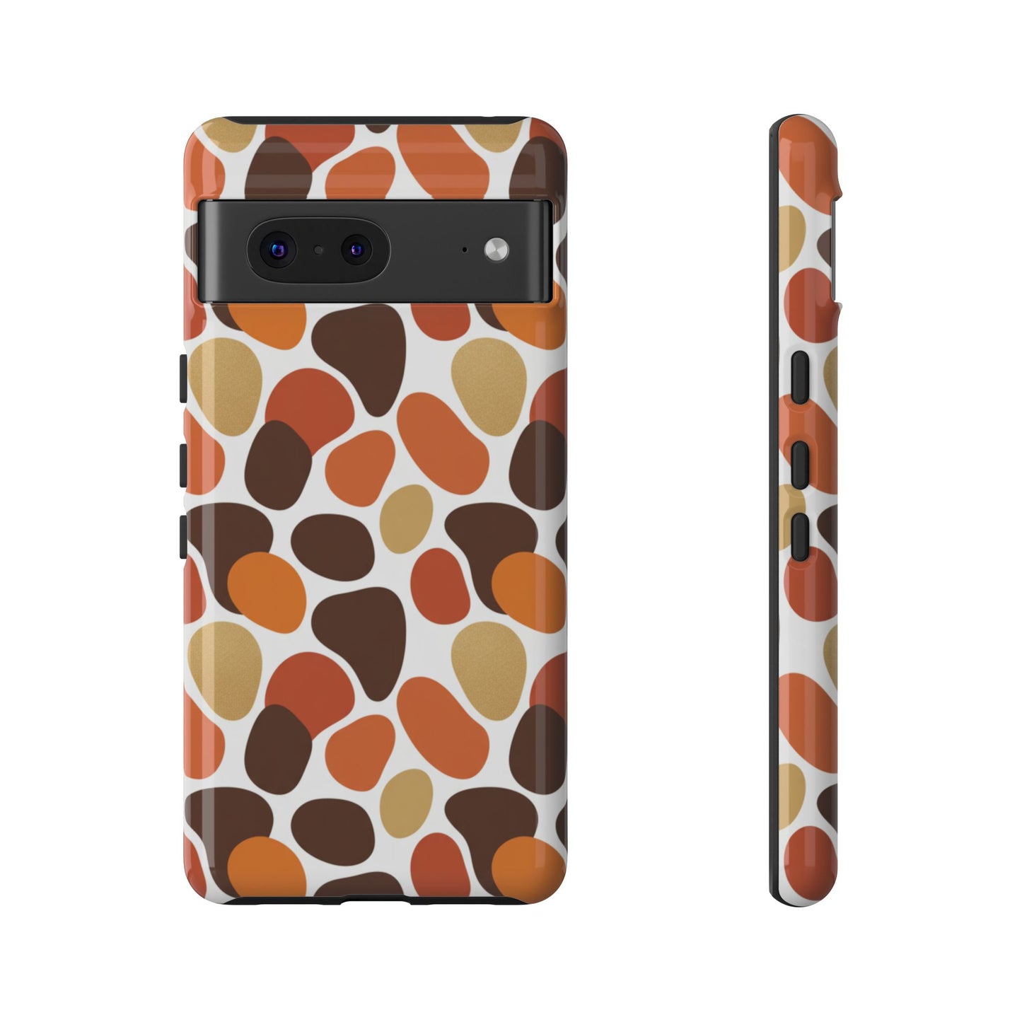 Phone Case — Retro Pebble Pattern in Warm Autumn Colors