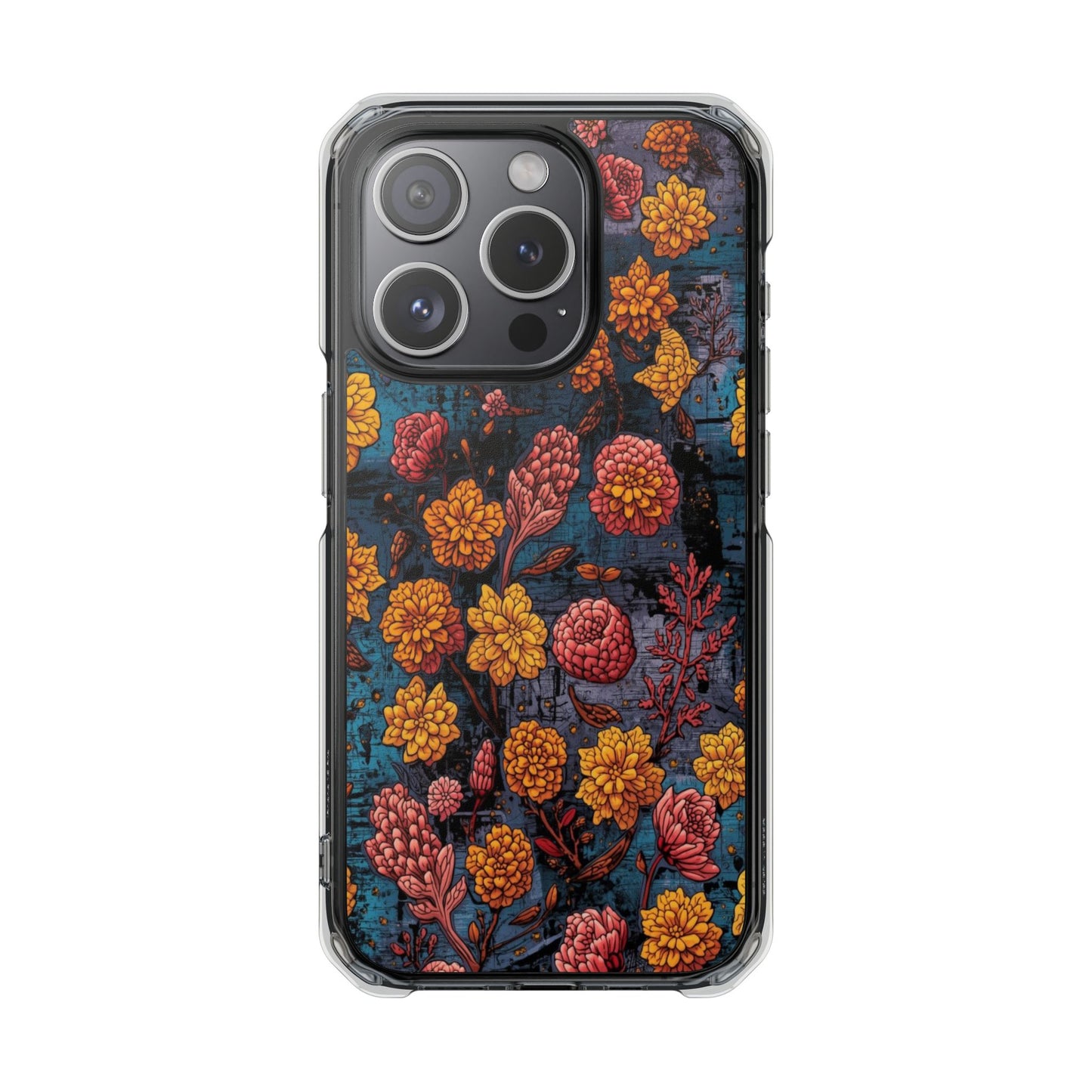 Clear Magnetic Impact Phone Case — Autumn Floral Pattern
