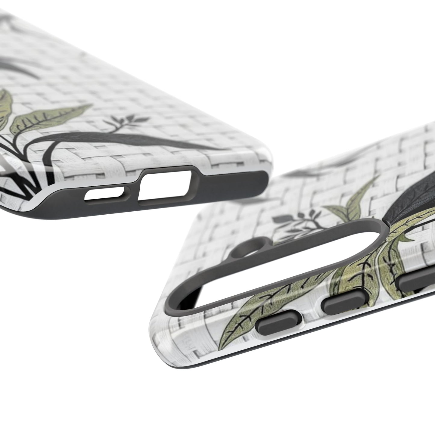 Floral Woven Tough Phone Case — Protective Botanical iPhone Cover