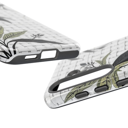 Floral Woven Tough Phone Case — Protective Botanical iPhone Cover