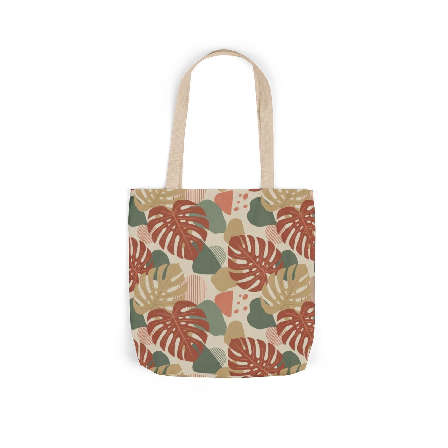 Tropical Monstera Canvas Tote Bag