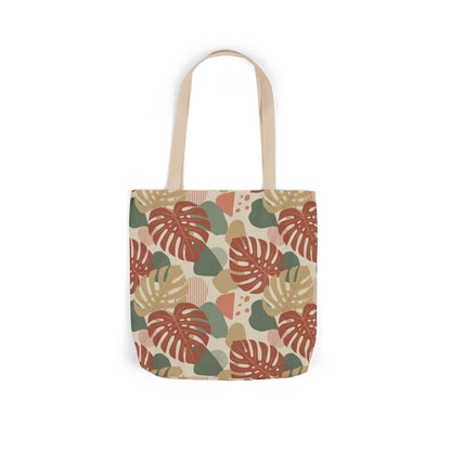 Tropical Monstera Canvas Tote Bag