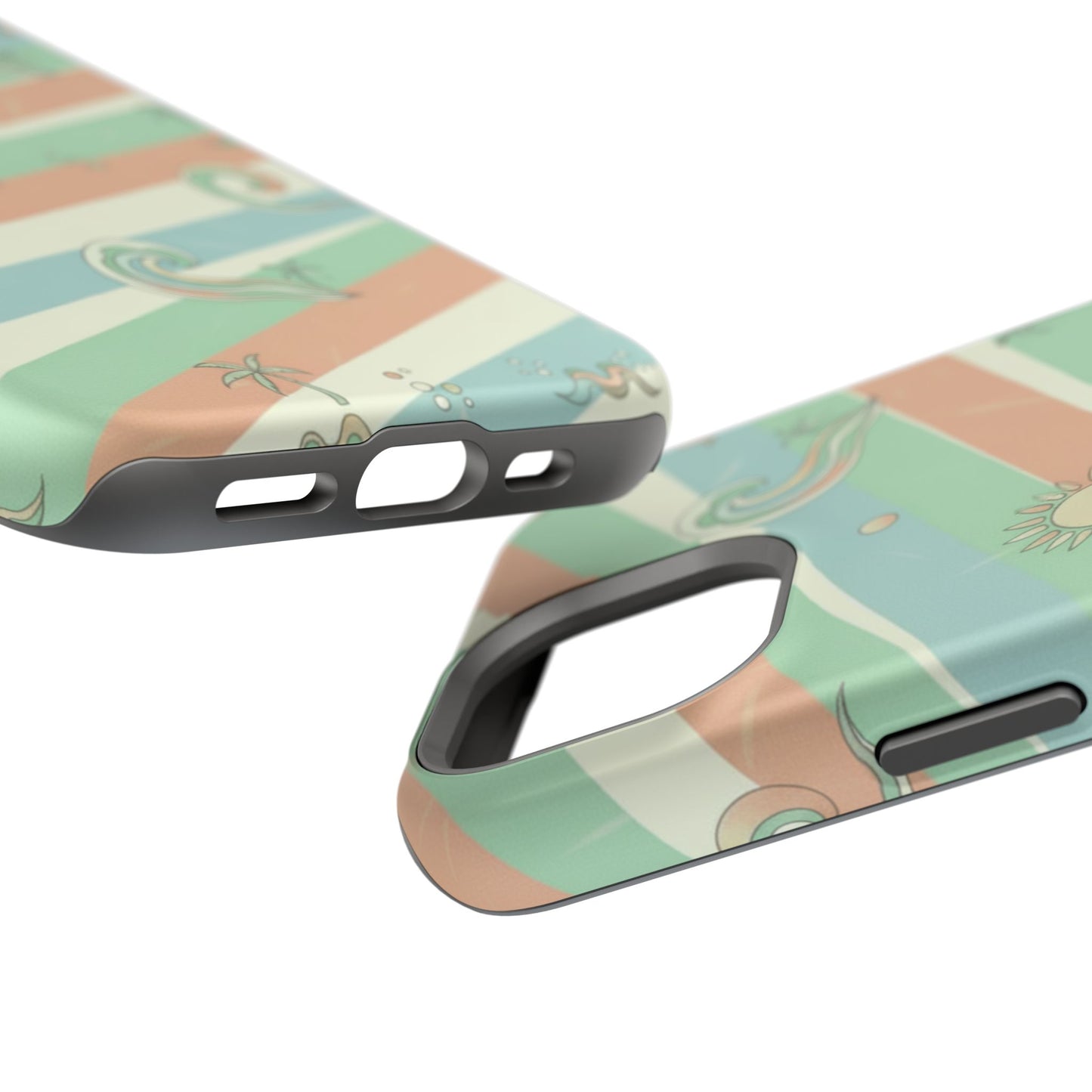 Magnetic Impact-Resistant Phone Case — Retro Surf Stripes
