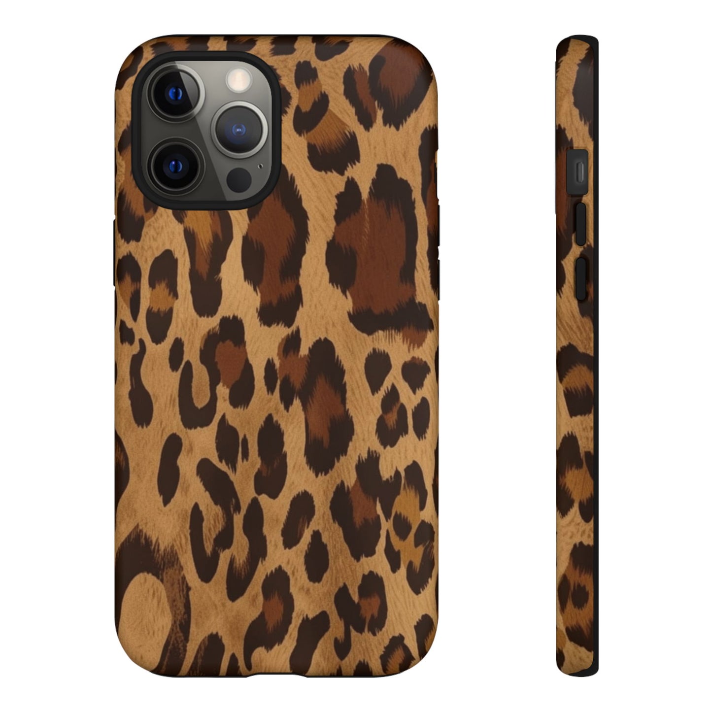 Leopard Print Tough Phone Case — Durable Animal Print Protective Cover