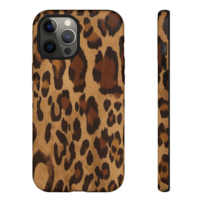 Leopard Print Tough Phone Case — Durable Animal Print Protective Cover