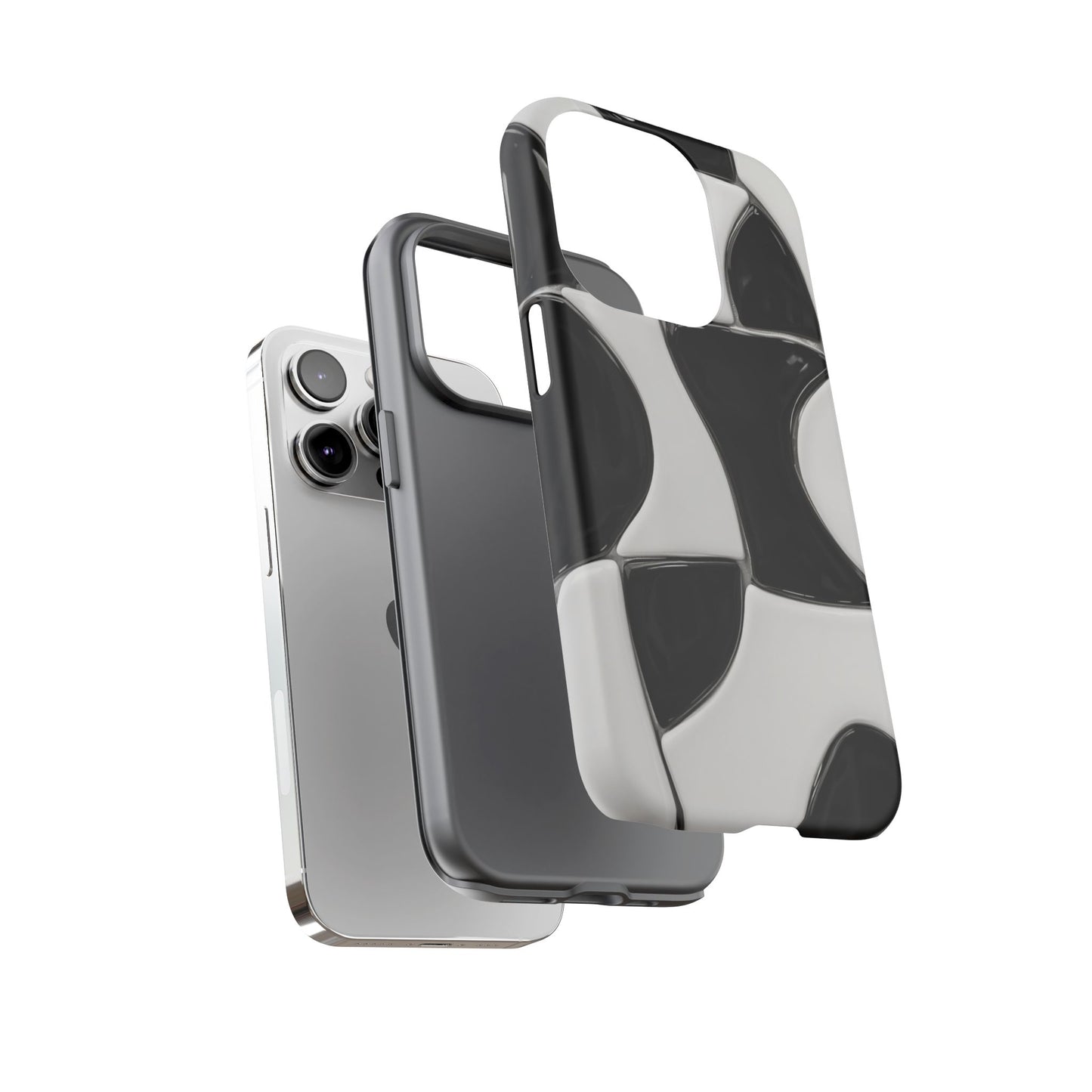 Black & White Abstract Pattern Tough Phone Case