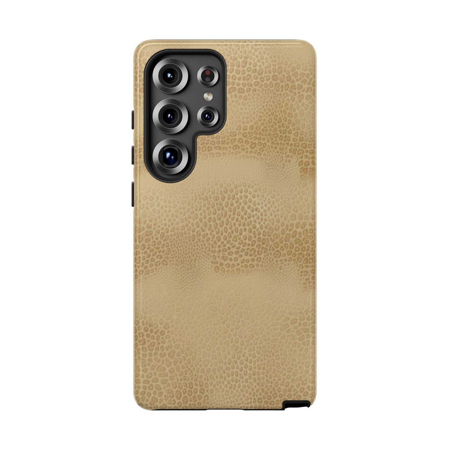 Tan Distressed Leather Texture Phone Case — Rugged Protective iPhone Cover