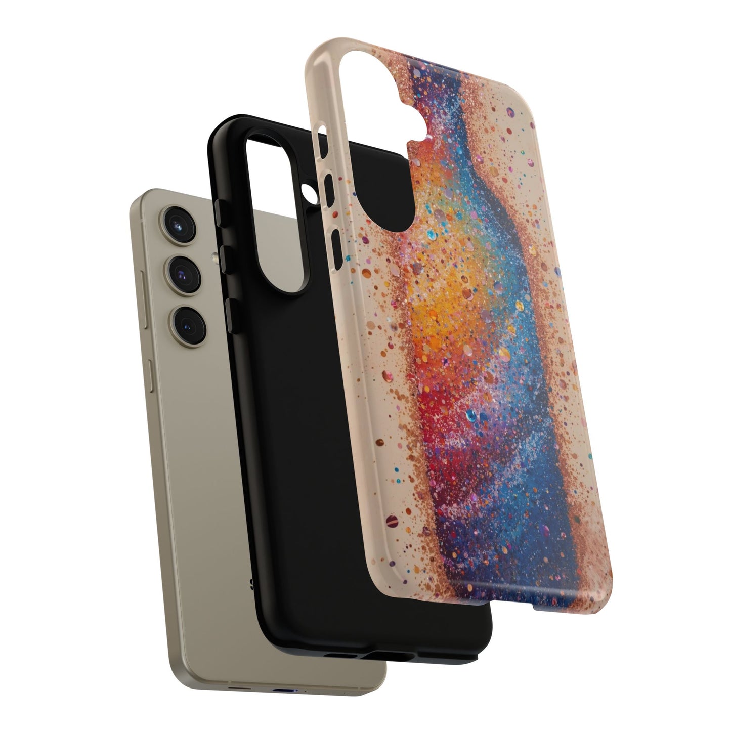 Galaxy Bottle Tough Phone Case — Colorful Nebula Splash iPhone Cover