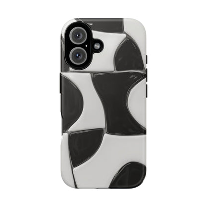 Black & White Abstract Pattern Tough Phone Case
