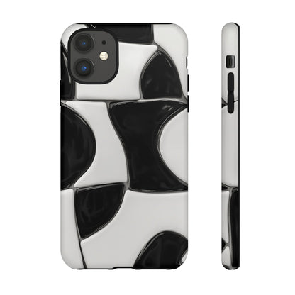 Black & White Abstract Pattern Tough Phone Case