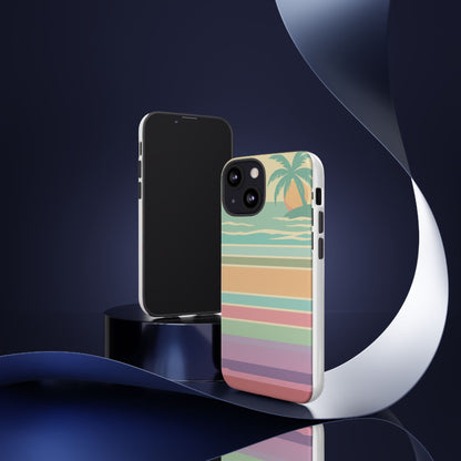 Tough Case — Retro Pastel Sunset Palm Tree Phone Case
