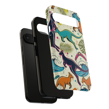 Tough Cases — Colorful Surfing Kangaroo Phone Case