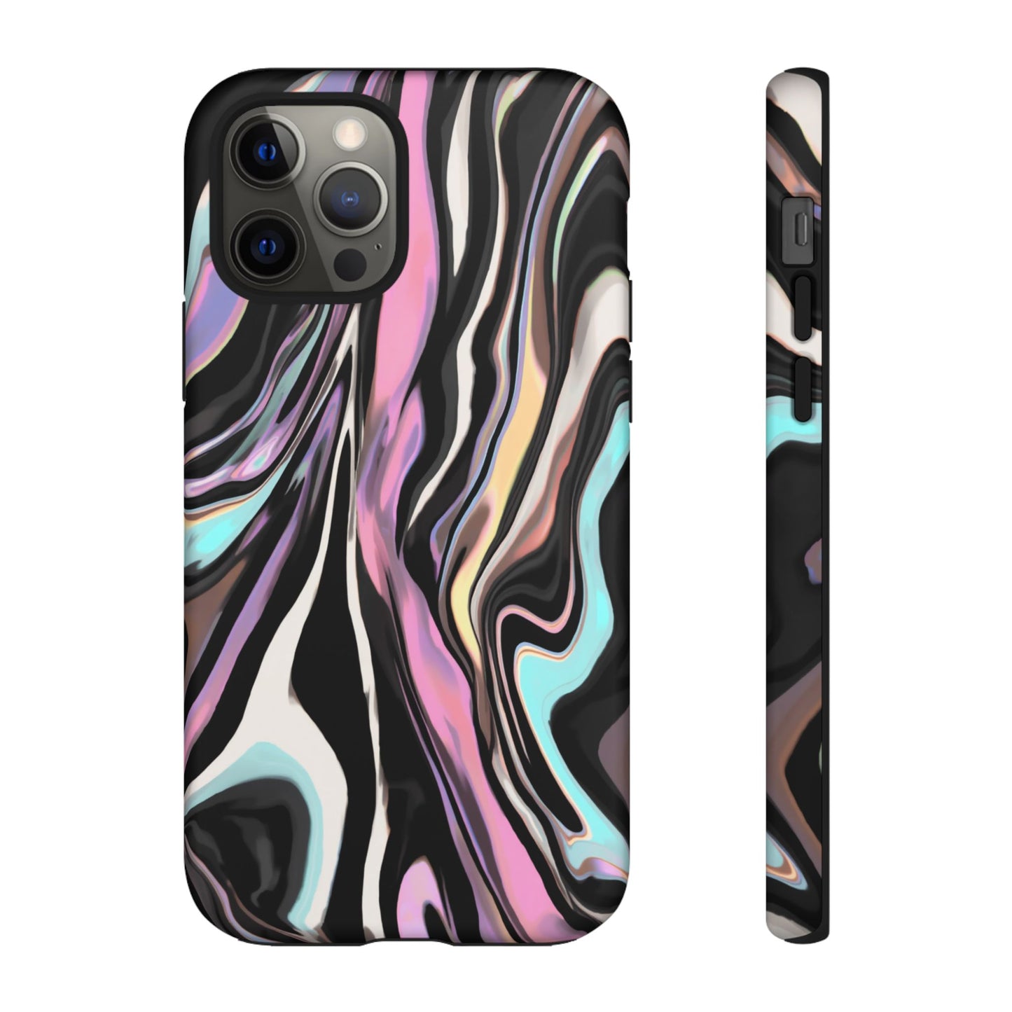 Abstract Marble Tough Phone Case — Pastel Swirl Protective Cover