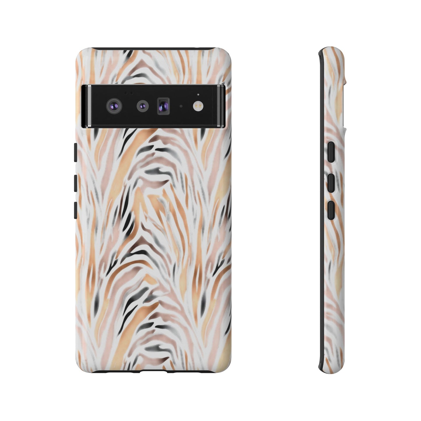 Tough Case — Neutral Watercolor Tiger Stripe Phone Case