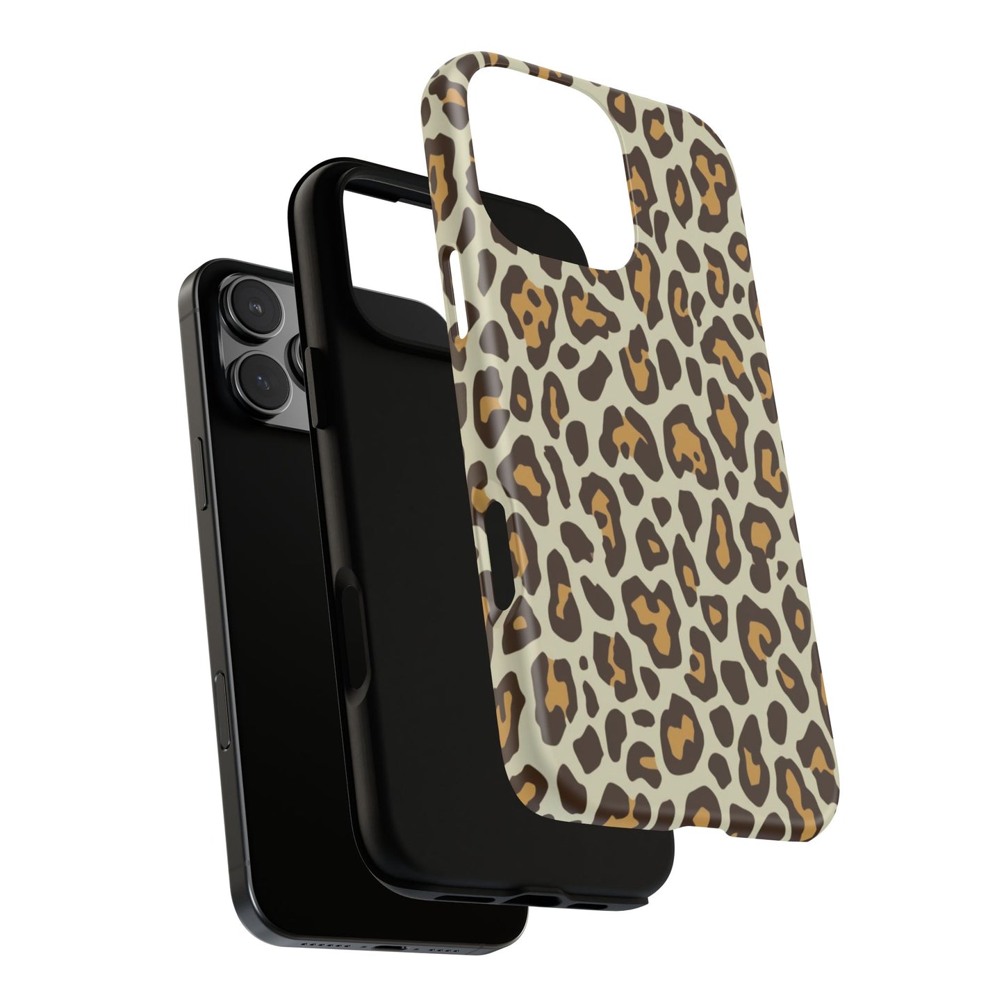 Leopard Print Tough Phone Case — Durable Protective Animal Print Case