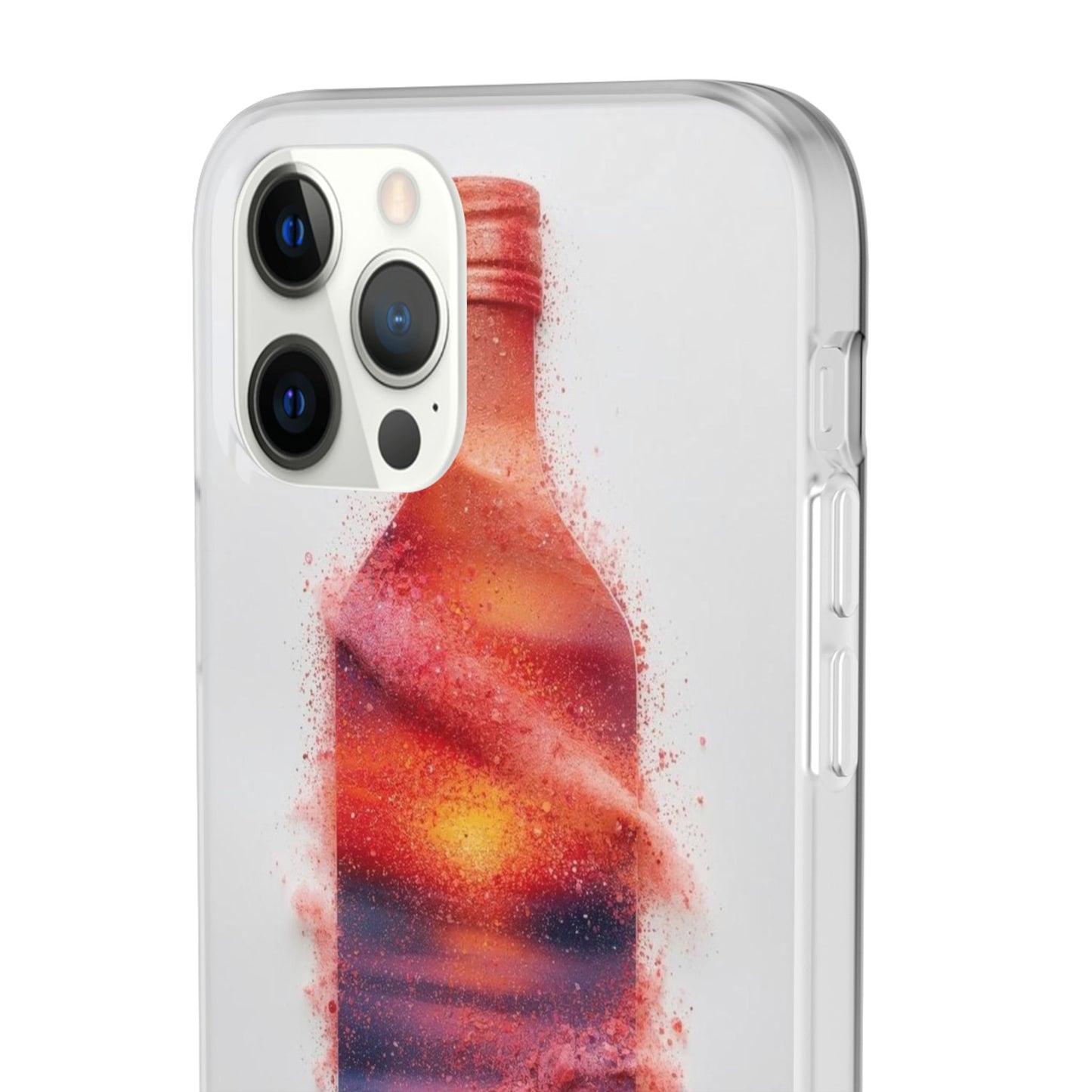 Galaxy Bottle Phone Case — Abstract Cosmic Beverage Design Flexible Case