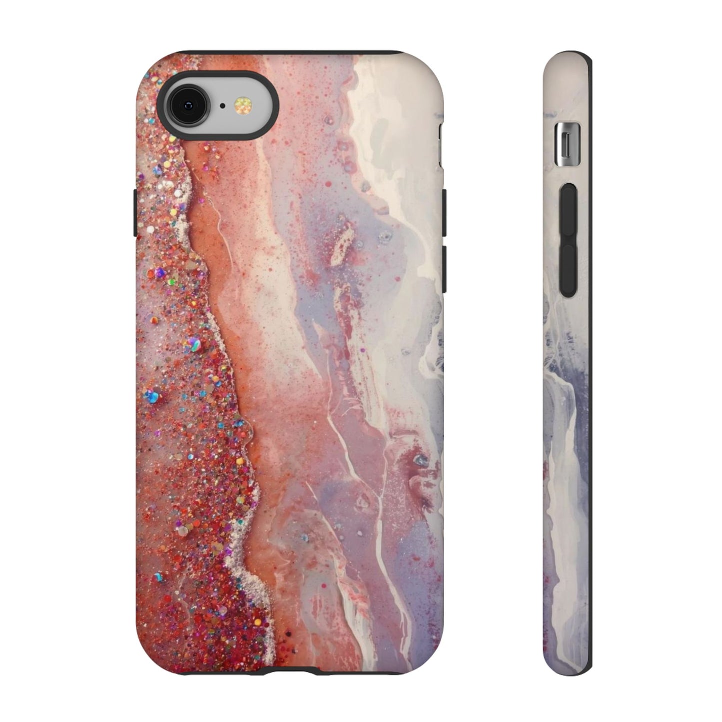 Marbled Rose Gold Galaxy Phone Case — Protective Tough Case
