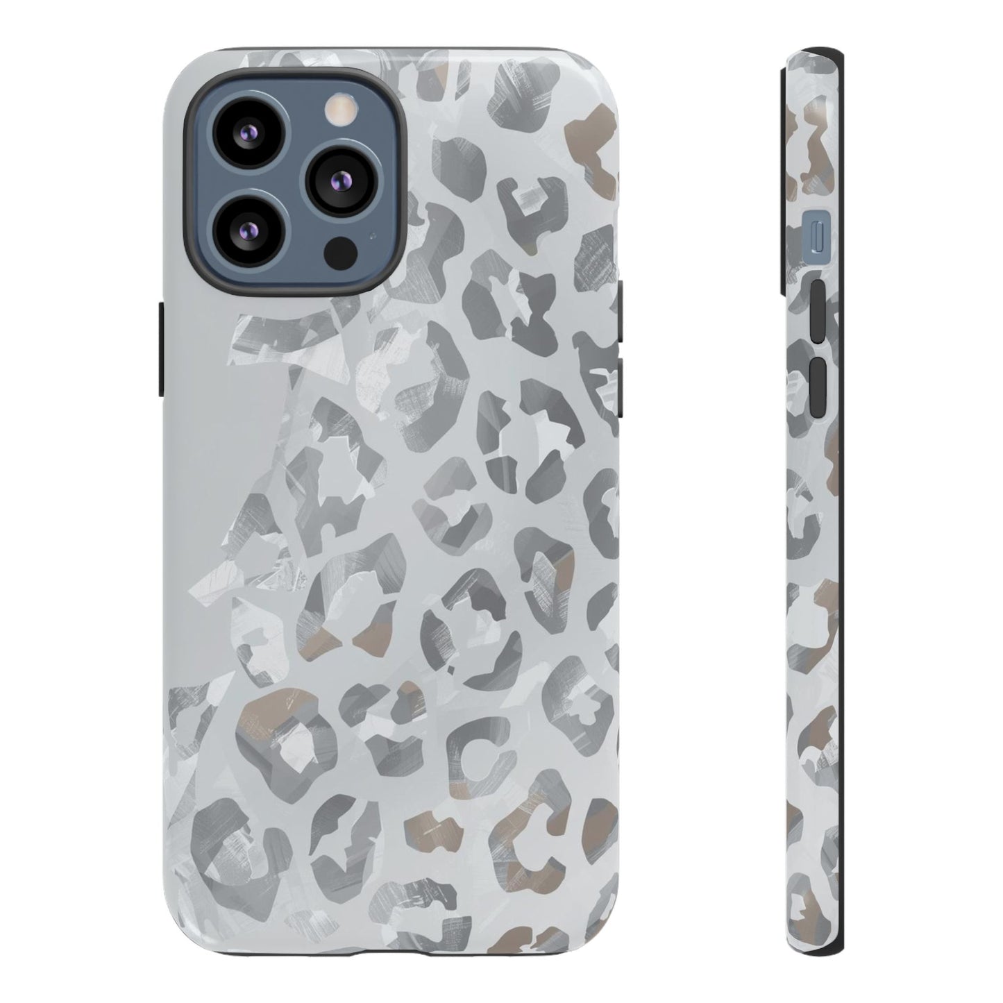 Silver Leopard Tough Phone Case