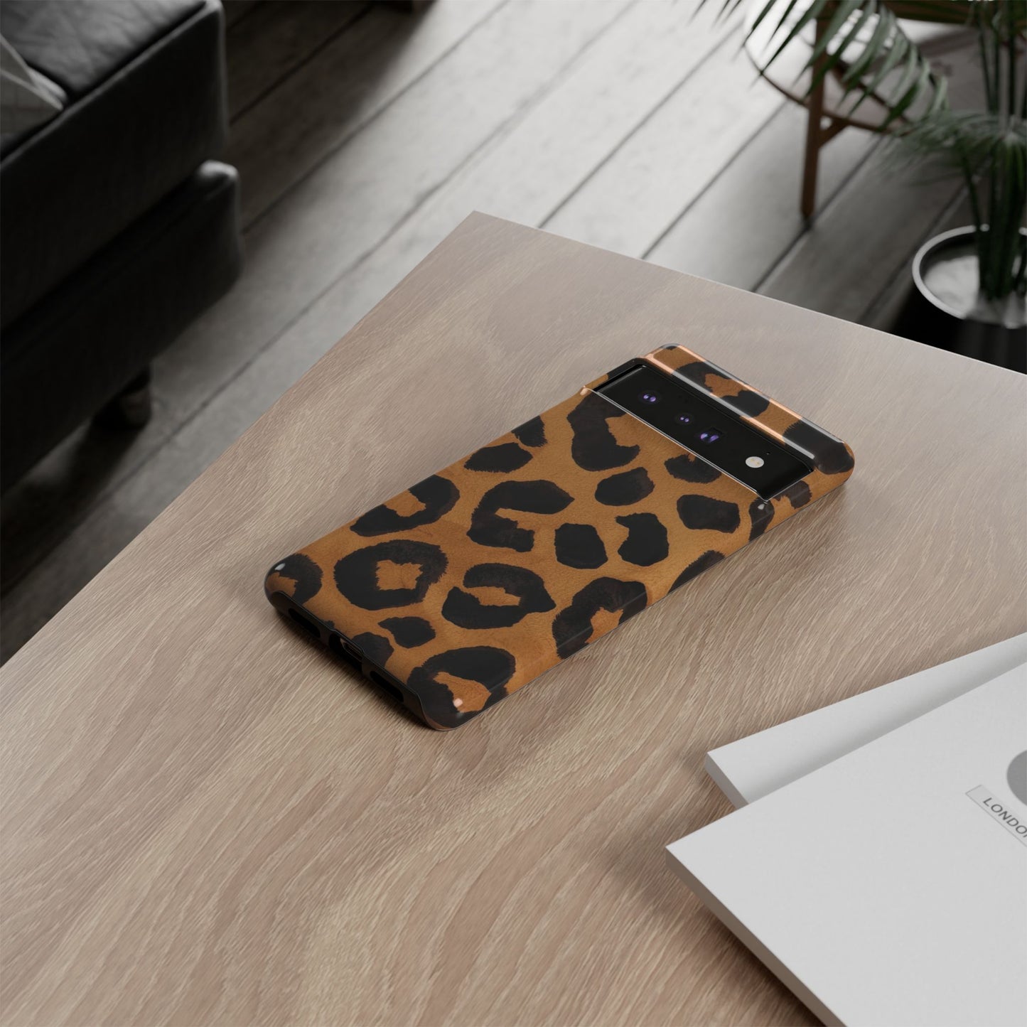 Leopard Print Tough Phone Case — Protective Animal Print iPhone Case