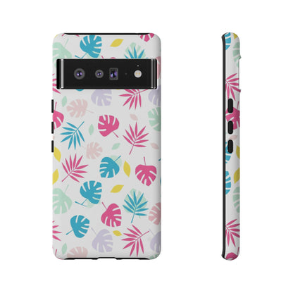 Tropical Leaf Phone Case — Colorful Pastel Monstera & Palm iPhone Case