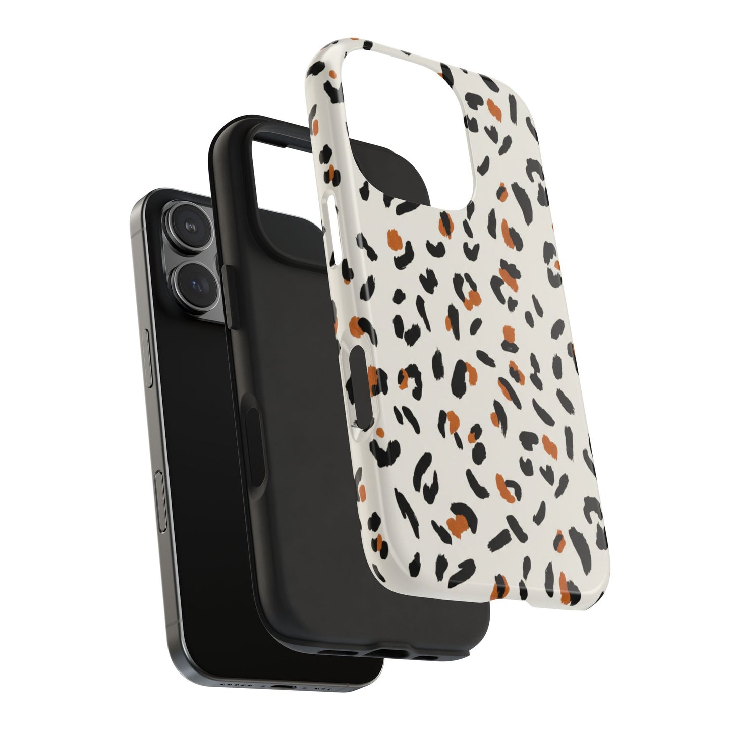 Leopard Print Tough Phone Case — Stylish Protective iPhone Cover