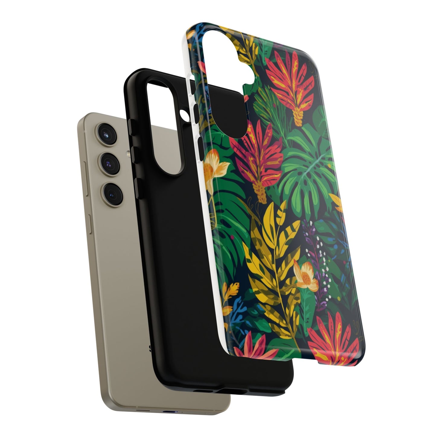Tropical Floral Phone Case — Vibrant Jungle Leaf Protective Cover
