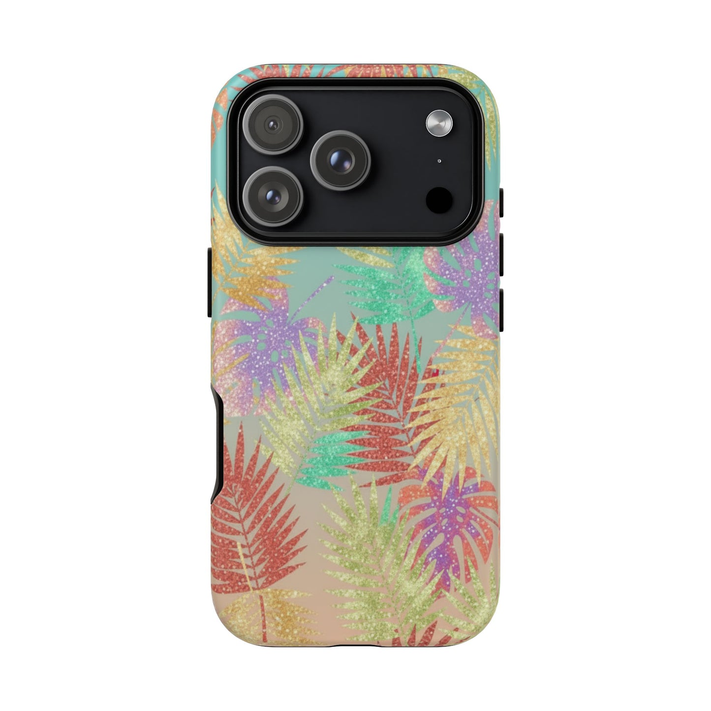 Tropical Palm Leaf Tough Phone Case – Colorful Pastel Botanical Protection